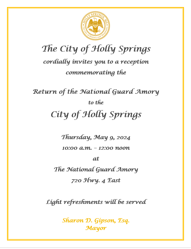 Return Of The National Guard Amory City Of Holly Springs